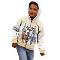 Kentucky Horse Racing Personalized Kid Hoodie Churchill Downs Roses Pastel Yellow