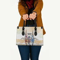Kentucky Horse Racing Personalized Leather Bag Churchill Downs Roses Pastel Yellow