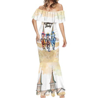 Kentucky Horse Racing Personalized Mermaid Dress Churchill Downs Roses Pastel Yellow