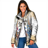 Kentucky Horse Racing Personalized Padded Jacket Churchill Downs Roses Pastel Yellow