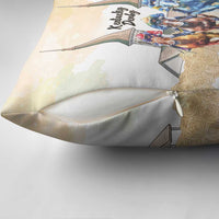 Kentucky Horse Racing Personalized Pillow Cover Churchill Downs Roses Pastel Yellow