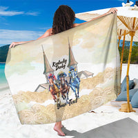 Kentucky Horse Racing Personalized Sarong Churchill Downs Roses Pastel Yellow