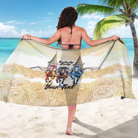 Kentucky Horse Racing Personalized Sarong Churchill Downs Roses Pastel Yellow