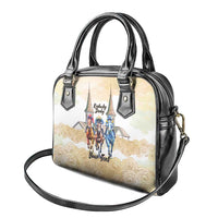 Kentucky Horse Racing Personalized Shoulder Handbag Churchill Downs Roses Pastel Yellow