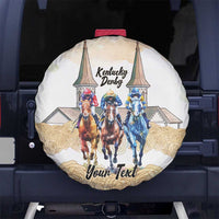Kentucky Horse Racing Personalized Spare Tire Cover Churchill Downs Roses Pastel Yellow