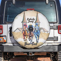 Kentucky Horse Racing Personalized Spare Tire Cover Churchill Downs Roses Pastel Yellow