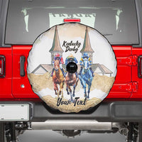 Kentucky Horse Racing Personalized Spare Tire Cover Churchill Downs Roses Pastel Yellow