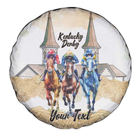 Kentucky Horse Racing Personalized Spare Tire Cover Churchill Downs Roses Pastel Yellow