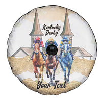 Kentucky Horse Racing Personalized Spare Tire Cover Churchill Downs Roses Pastel Yellow