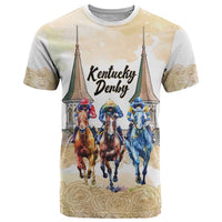 Kentucky Horse Racing Personalized T Shirt Churchill Downs Roses Pastel Yellow