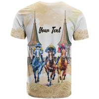 Kentucky Horse Racing Personalized T Shirt Churchill Downs Roses Pastel Yellow