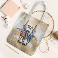 Kentucky Horse Racing Personalized Tote Bag Churchill Downs Roses Pastel Yellow