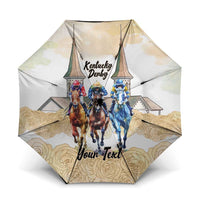 Kentucky Horse Racing Personalized Umbrella Churchill Downs Roses Pastel Yellow