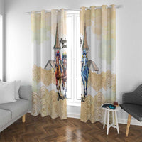 Kentucky Horse Racing Personalized Window Curtain Churchill Downs Roses Pastel Yellow