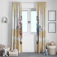 Kentucky Horse Racing Personalized Window Curtain Churchill Downs Roses Pastel Yellow