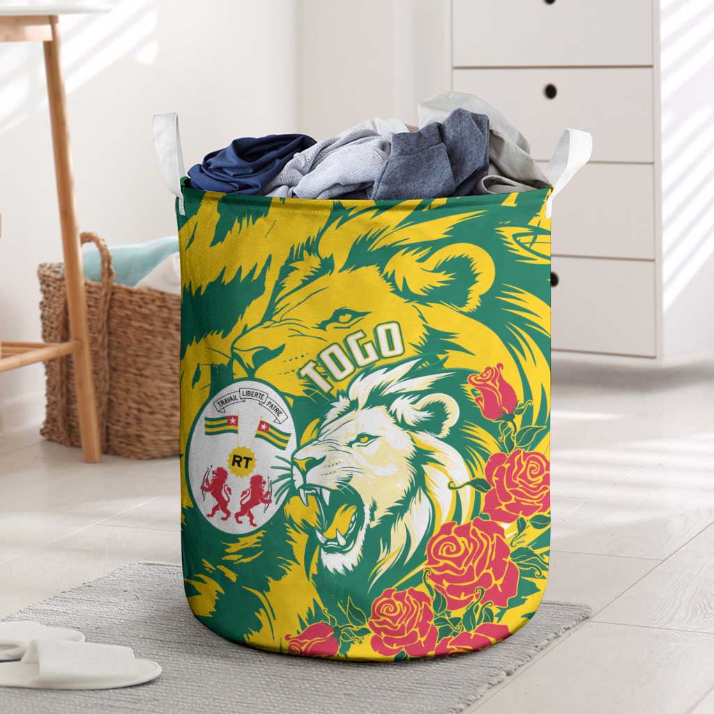 Togo Independence Day Laundry Basket Lion and Rose Proud To Be Togolese