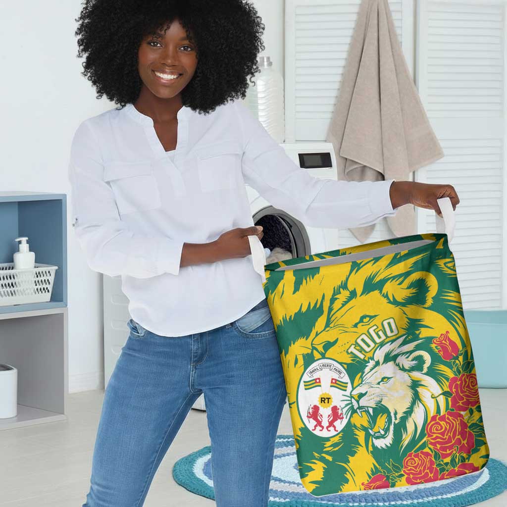 Togo Independence Day Laundry Basket Lion and Rose Proud To Be Togolese