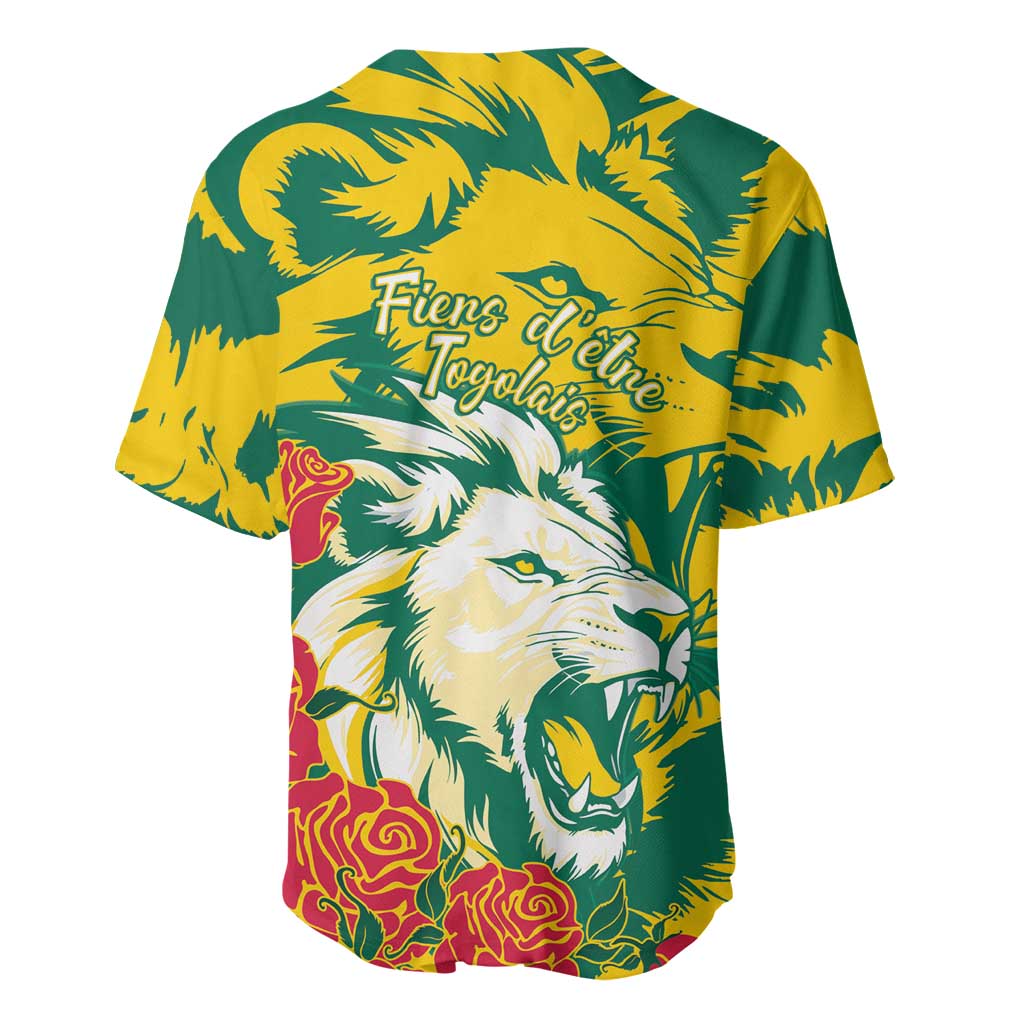 Togo Independence Day Baseball Jersey Lion and Rose Proud To Be Togolese