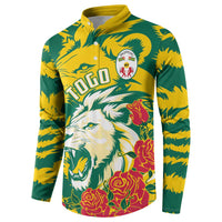 Togo Independence Day Button Sweatshirt Lion and Rose Proud To Be Togolese