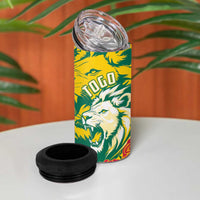 Togo Independence Day 4 in 1 Can Cooler Tumbler Lion and Rose Proud To Be Togolese
