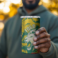 Togo Independence Day 4 in 1 Can Cooler Tumbler Lion and Rose Proud To Be Togolese