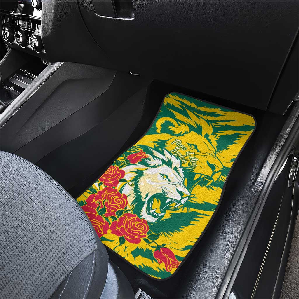 Togo Independence Day Car Mats Lion and Rose Proud To Be Togolese