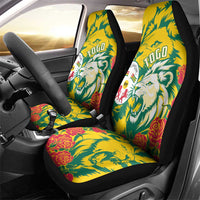 Togo Independence Day Car Seat Cover Lion and Rose Proud To Be Togolese