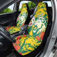 Togo Independence Day Car Seat Cover Lion and Rose Proud To Be Togolese
