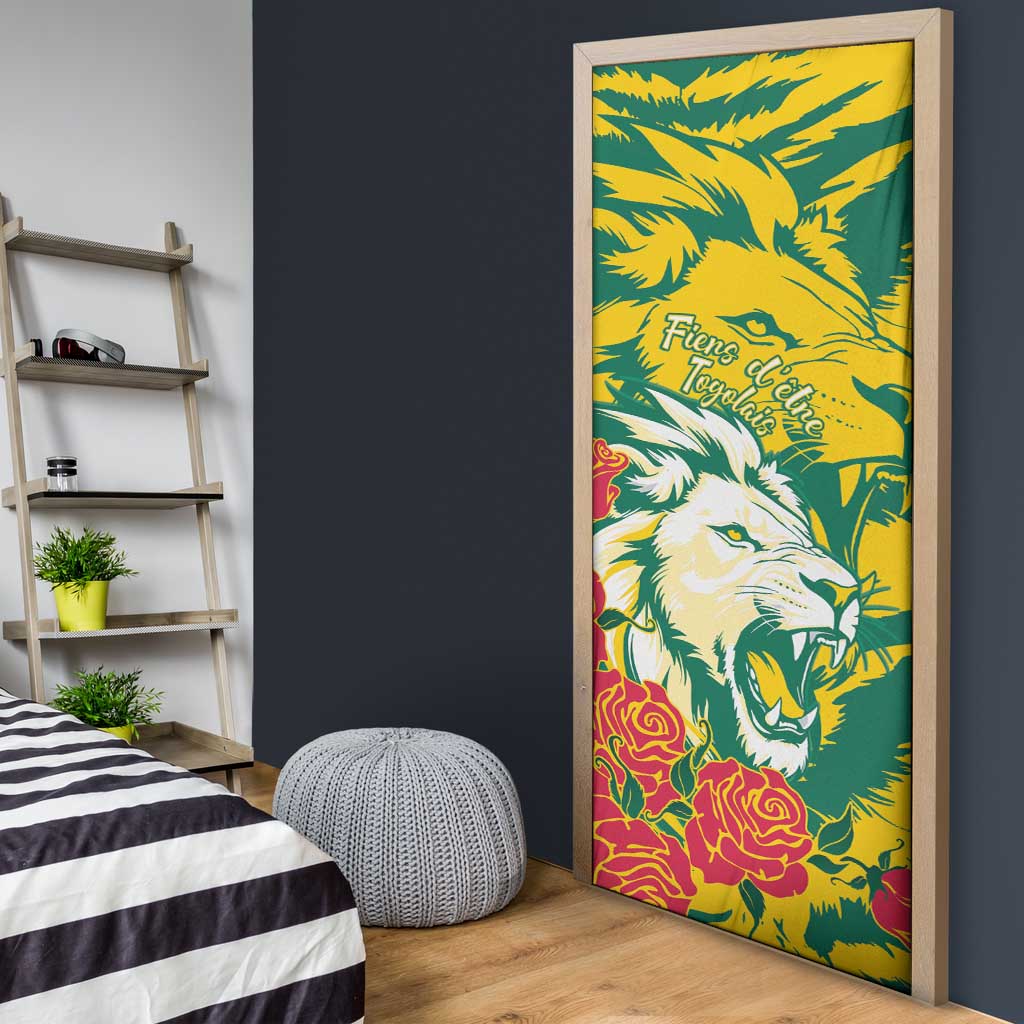 Togo Independence Day Door Cover Lion and Rose Proud To Be Togolese