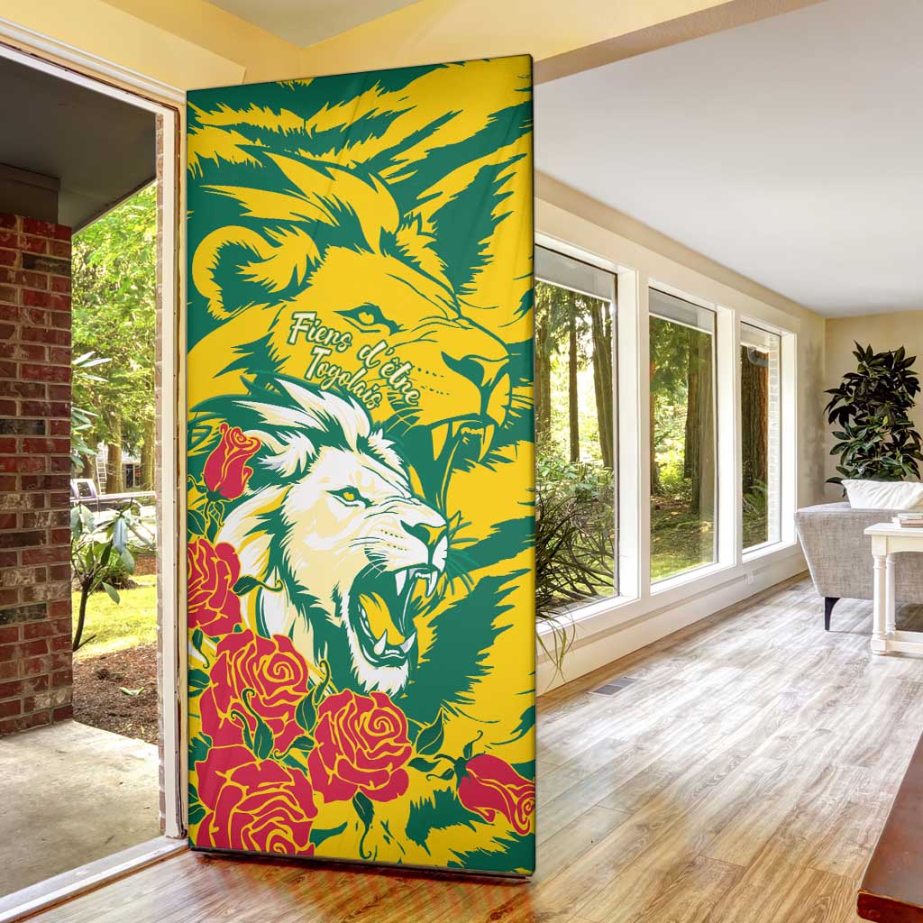 Togo Independence Day Door Cover Lion and Rose Proud To Be Togolese
