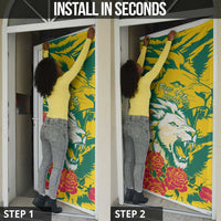 Togo Independence Day Door Cover Lion and Rose Proud To Be Togolese
