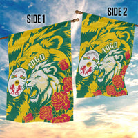 Togo Independence Day Garden Flag Lion and Rose Proud To Be Togolese