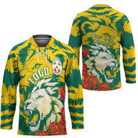 Togo Independence Day Hockey Jersey Lion and Rose Proud To Be Togolese