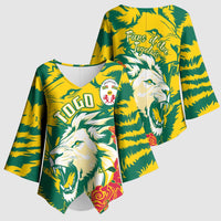 Togo Independence Day Kimono Sleeve Blouse Lion and Rose Proud To Be Togolese