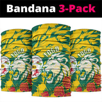 Togo Independence Day Neck Gaiter Lion and Rose Proud To Be Togolese