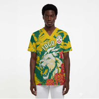 Togo Independence Day Scrub Top Lion and Rose Proud To Be Togolese