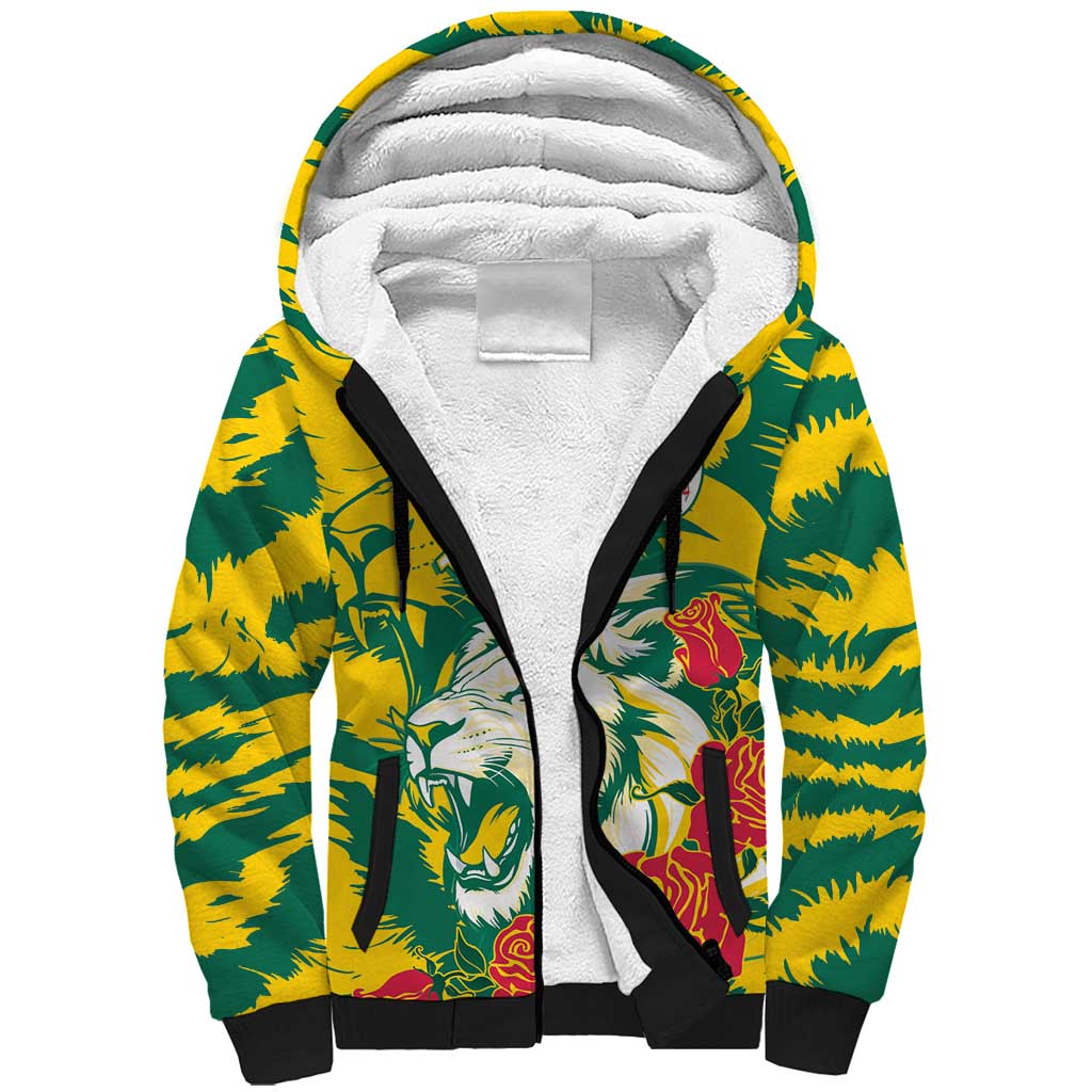 Togo Independence Day Sherpa Hoodie Lion and Rose Proud To Be Togolese