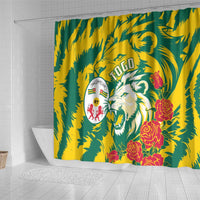 Togo Independence Day Shower Curtain Lion and Rose Proud To Be Togolese