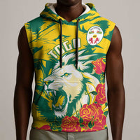 Togo Independence Day Sleeveless Hoodie Lion and Rose Proud To Be Togolese