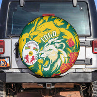 Togo Independence Day Spare Tire Cover Lion and Rose Proud To Be Togolese