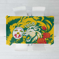 Togo Independence Day Tablecloth Lion and Rose Proud To Be Togolese