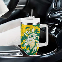 Togo Independence Day Tumbler With Handle Lion and Rose Proud To Be Togolese