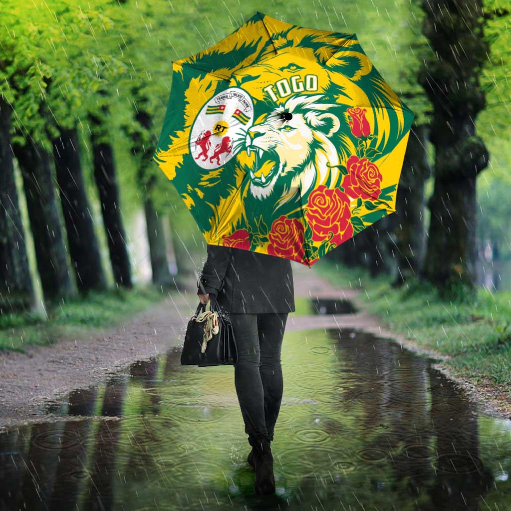 Togo Independence Day Umbrella Lion and Rose Proud To Be Togolese