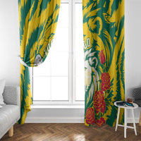 Togo Independence Day Window Curtain Lion and Rose Proud To Be Togolese