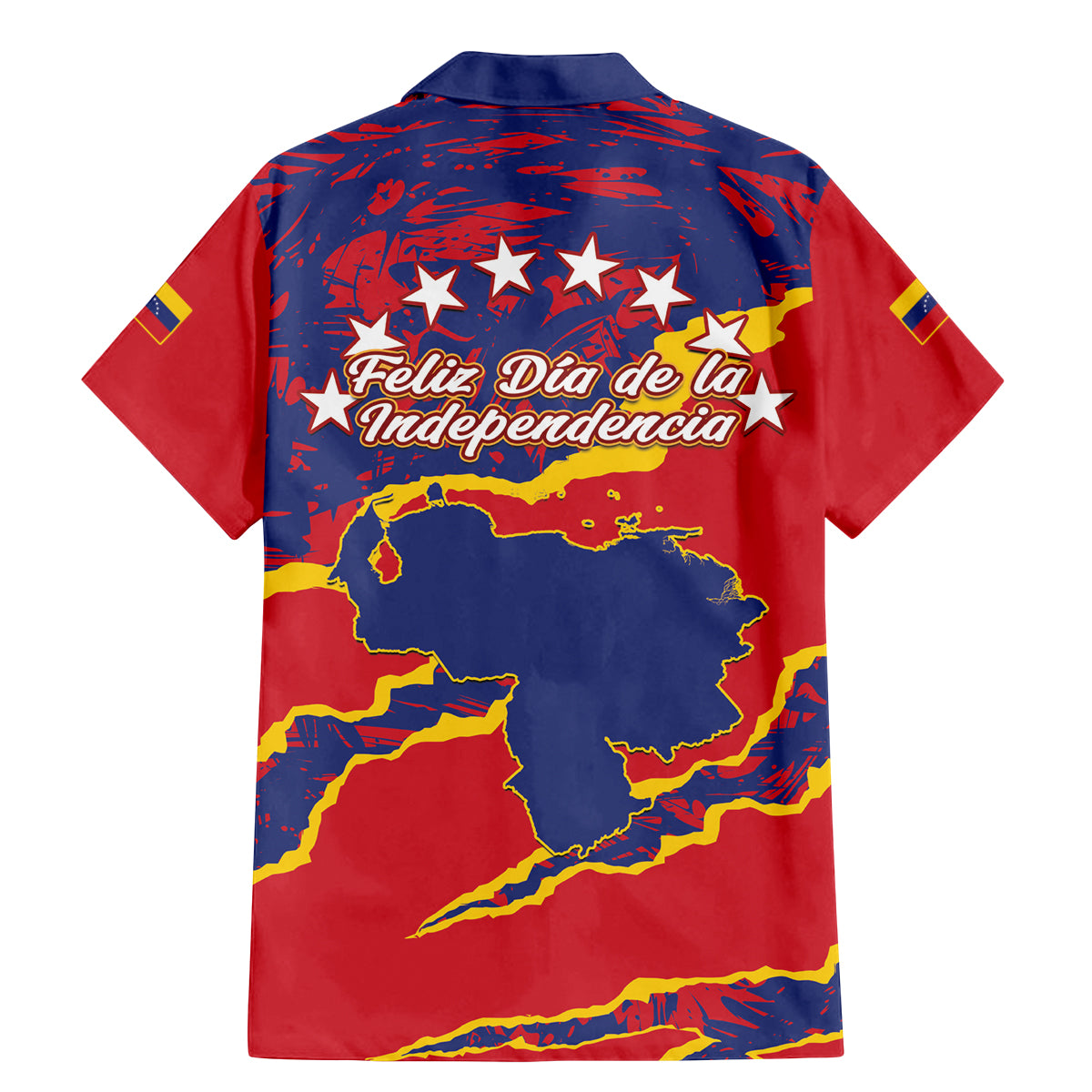 Venezuela Independence Day Family Matching Mermaid Dress and Hawaiian Shirt Feliz Dia de la Independencia Grunge Style - Wonder Print Shop