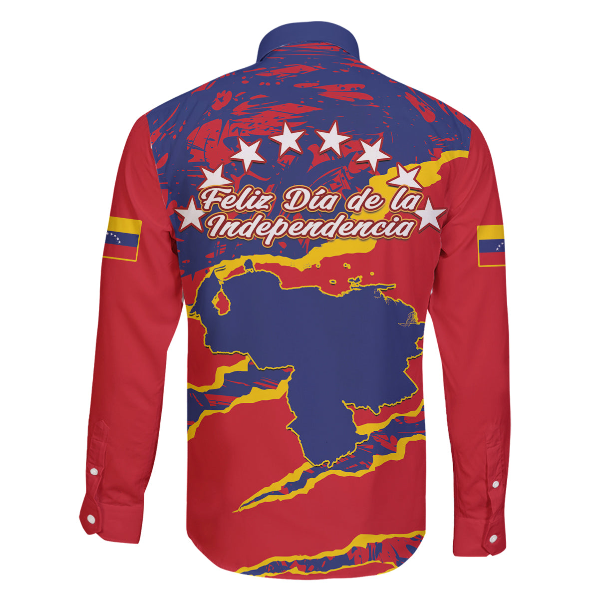 Venezuela Independence Day Family Matching Mermaid Dress and Hawaiian Shirt Feliz Dia de la Independencia Grunge Style - Wonder Print Shop