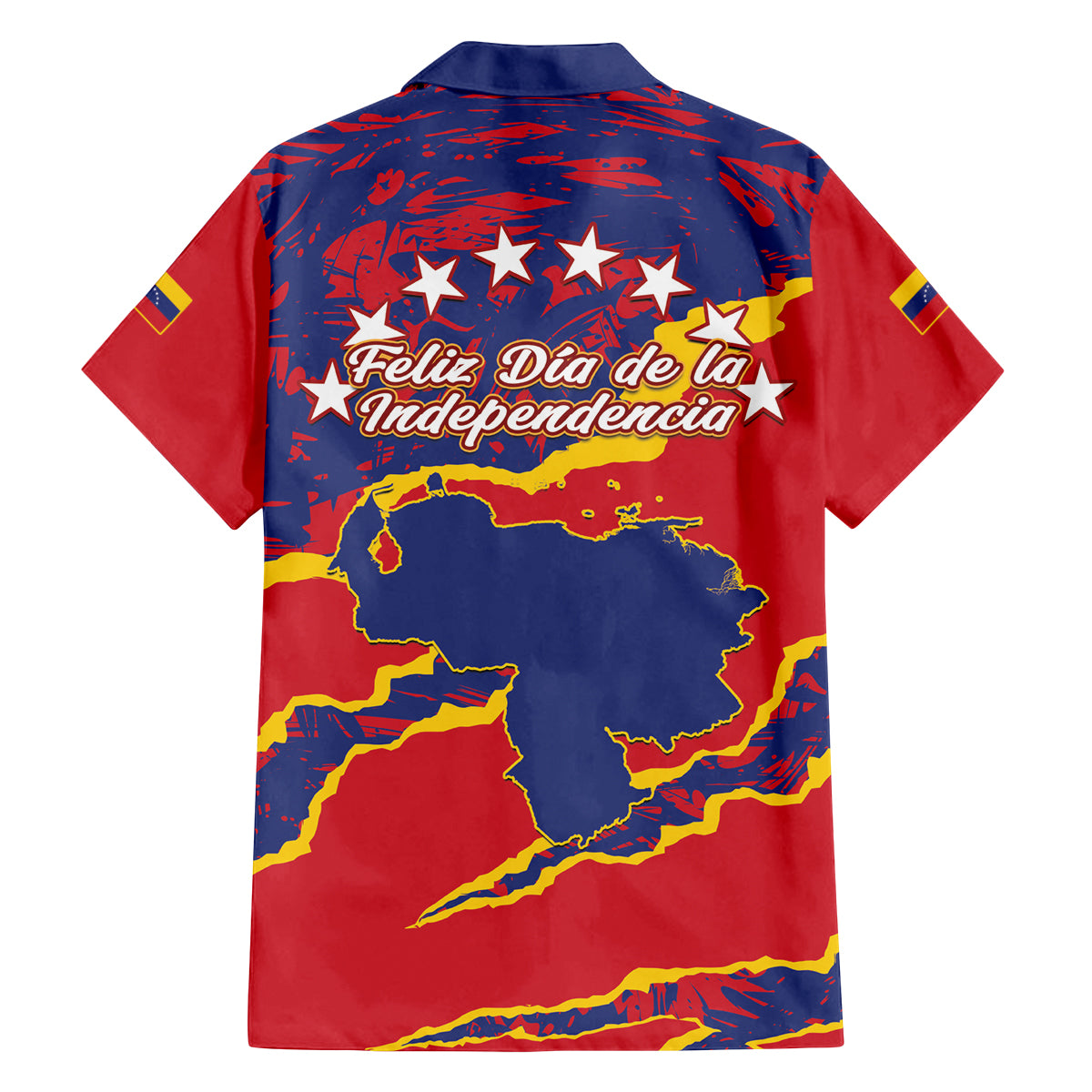 Venezuela Independence Day Family Matching Puletasi and Hawaiian Shirt Feliz Dia de la Independencia Grunge Style - Wonder Print Shop