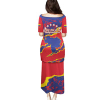 Venezuela Independence Day Family Matching Puletasi and Hawaiian Shirt Feliz Dia de la Independencia Grunge Style - Wonder Print Shop