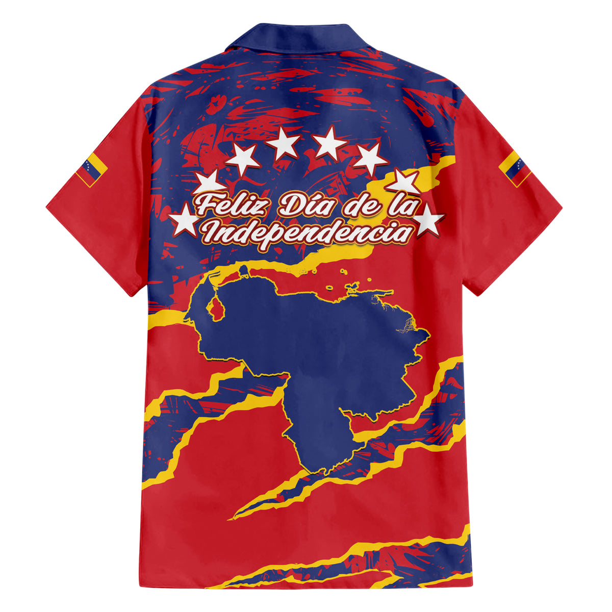 Venezuela Independence Day Family Matching Short Sleeve Bodycon Dress and Hawaiian Shirt Feliz Dia de la Independencia Grunge Style - Wonder Print Shop