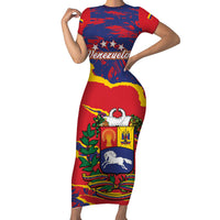 Venezuela Independence Day Family Matching Short Sleeve Bodycon Dress and Hawaiian Shirt Feliz Dia de la Independencia Grunge Style - Wonder Print Shop